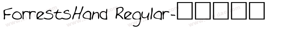 ForrestsHand Regular字体转换